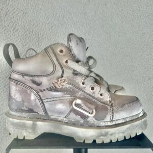 Dr. Martens Zuma II iridescent Style Leather Chunky Boots Worn In Women's Size 6